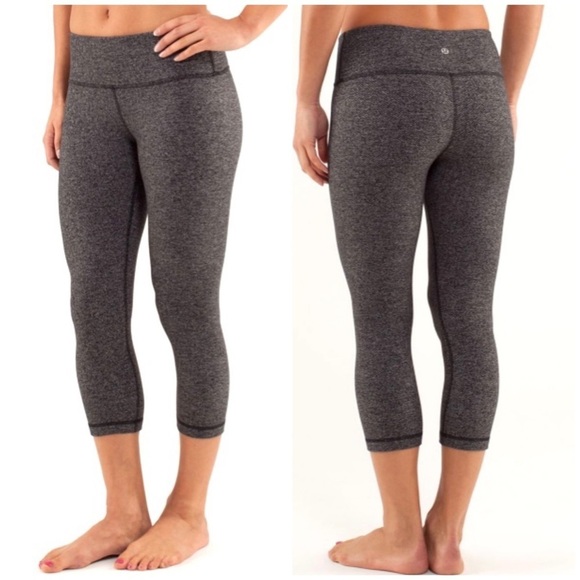 Lululemon Wunder Under Herringbone Crop Pants Gray - Picture 11 of 11